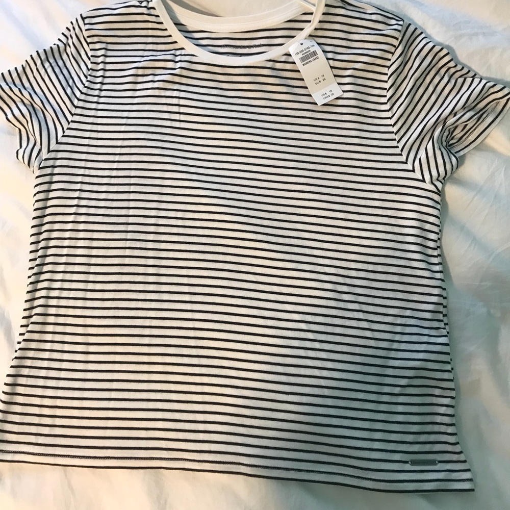Black and white striped tee